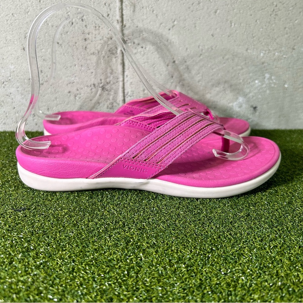 Vionic Fallyn Pink Thong Comfort Sandals Shoes Women’s 6
